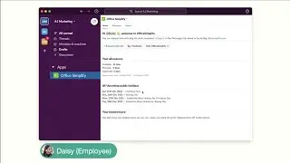 Slack time-off management for your employees with OfficeSimplify