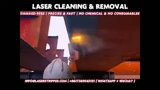 Laser Gun Rust Removal for Ships and Steel Walls in Transport Industry