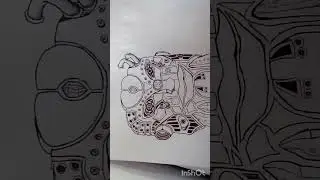The robot drawing 