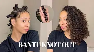 BANTU KNOT OUT ON STRETCHED NATURAL HAIR | These Results !!!!