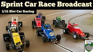 1/32 Slot Car Race: Dirt Track Sprints