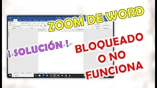 &iquest;LA BARRA DE ZOOM DEL WORD EST&Aacute; BLOQUEADA O NO FUNCIONA? | AQU&Iacute; LA SOLUCI&Oacute;N