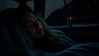Sleeping in Car During Heavy Rain Storm ⛈️ Relaxing Night Ambience for Deep Sleep & Relaxation