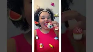 Emoji Food Challenge! 😜 #viralshorts #trending #asmr #emojifoodchallenge #eatingsounds #tiktoktrend