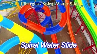 spiral water slide for amusement park fiberglass equipment for family fun customizable size