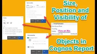 300 Size, position and visibility of objects in Cognos report