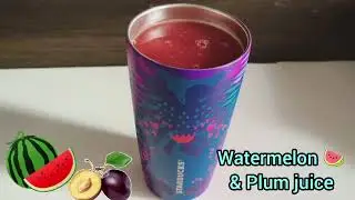 watermelon & Plum Juice- try this super healthy no sugar natural drink😊