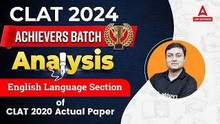 English language Section Previous Year Exam Paper Analysis for CLAT 2024 Exam