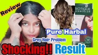 Best Biotique Herbal Hair Colour Honest Review And Live Demo || Best Organic Hair Colour