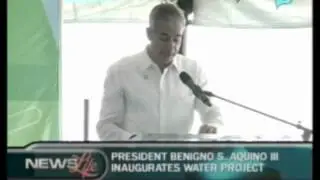 President Benigno Aquino III, inaugurates water project