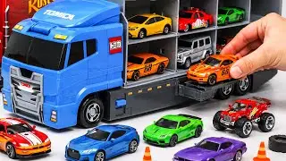 13 Tomica Cars | Unboxing & Discovering the Hidden Fleet Inside the Giant Tomica Convoy!
