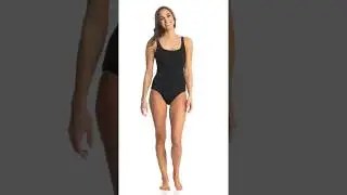 Active Spirit Skyline Zip Pocket Tank One Piece Swimsuit | SwimOutlet.com