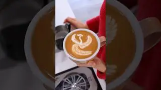 Tutorial:- How to Pour a Phoenix Latte Art #barista #latte #coffee #