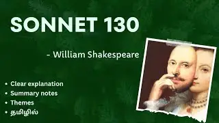 SONNET 130 by William Shakespeare தமிழ் summary SHAKESPEARE STUDIES ✨ I MA ENG 2 SEM