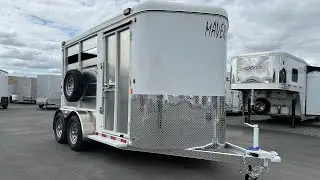2026 Maverick 2 horse bumper pull slant trailer that converts into stock trailer!