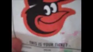 Vedio #1 my Baltimore Orioles ticket collection