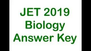 JET 2019 Answer Key (Biology) By RK Sir & Mohan Yadav NISA Foundation