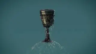 Leveled cup with flowing water. Phoenix FD
