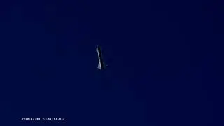 SpaceX Starship SN 8 performing belly flop.