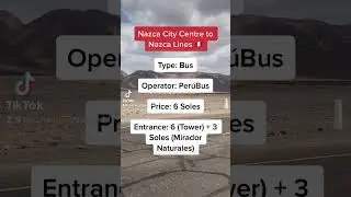 Nazca Lines 🇵🇪#toucharoundtheworld #solotraveler #womantraveler #nazca #nazcalines #bus #price