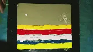 Amazing Acrylic Colour Comb !-Abstract Fluid Painting Art Technique