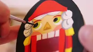 Wooden Nutcracker Christmas Toy Art Process