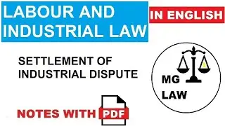 Settlement of Industrial Dispute