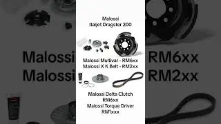 Malossi for Italjet Dragster 200 Multivar, Delta Clutch, Torque Driver & X K Belt. #italjet #malossi
