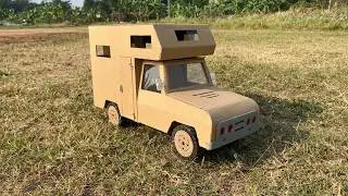 DIY Cardboard Camper Van | How to Make a Miniature Camper from Cardboard