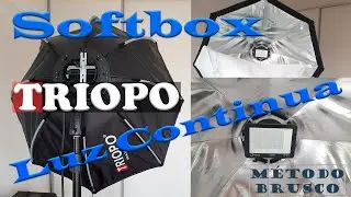 Softbox Triopo 90cm Adaptado para Luz Continua 