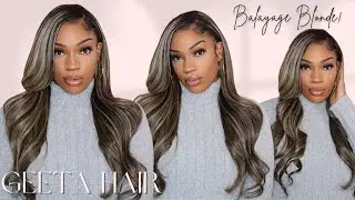 Bomb BLONDE BALAYAGE Wig 😍 FULL 250% Density Install | Geeta Hair