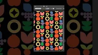 Geometric Summer Fruit Pattern Design #pattern #summer #fruit #illustration