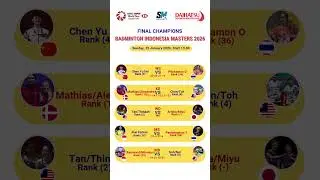 JUARA TERAKHIR!! Bulu Tangkis Indonesia Masters 2026 | Hasil | BWF Super 500