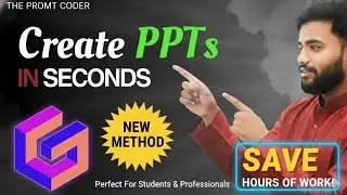  Create PPTs in Seconds Using Gamma AI | The Prompt Coder ⚡