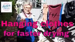 Hanging washing for faster drying