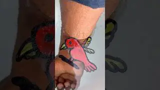Interesting bird 🦅 drawing on hand 🤚 #art #shorts #viral