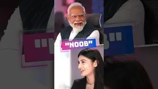 PM Modi's reaction after hearing the meaning of 'Noob' | #shorts