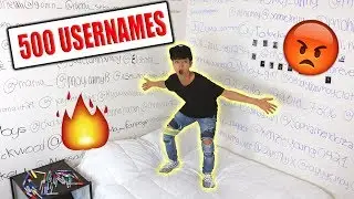 Drawing 500 Instagram Usernames On My Brothers Wall (Prank)