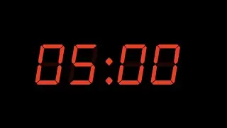 5 Minute Timer, retro red lcd alarm clock, with Alarm ⏰,