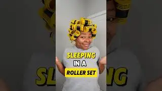 Here&rsquo;s how I sleep in rollers on my natural hair. #rollerset #naturalhaircare #hairtexture #curls