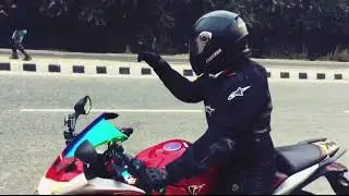 CBR250R , RED , AND TRI COLOUR . GFR ROAD GURGAON ,
