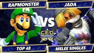 CEO 2025 - RapMonster (Luigi) Vs. Jada (Sheik) Smash Melee - SSBM