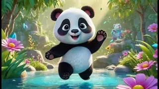 Polly Panda Waves Hi | Friendly Animal Rhyme for Toddlers | Fun Greeting Song for Kids