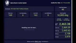 SPICES BOARD LIVE E-AUCTION  19/01/2026 - SMTC