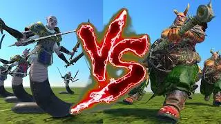 Champions of Slaanesh VS Plague Ogres (Great Weapons) | Total War Warhammer 3