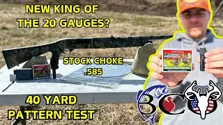 patterning the mossberg SA 20 with stock choke & winchester longbeard tss