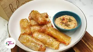 Crispy Healthy Air Fryer Rice Paper Vegetable Spring Rolls | Ramadan 2024 Recipes