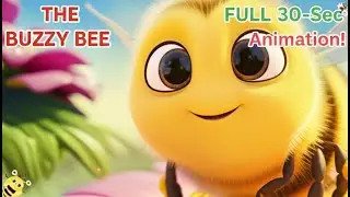 Buzzing Honey Bee Cartoon 🐝 | Cute 30s Animation for Kids & Toddlers | Calming Short Video