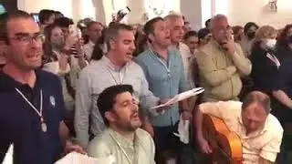 CANTO DE LOS COSTALEROS A LA VIRGEN CORONADA CALAÑAS