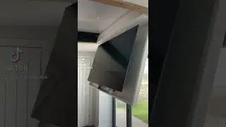 TV lift in a smart home gym #control4 #smarthome #homeautomation #shorts